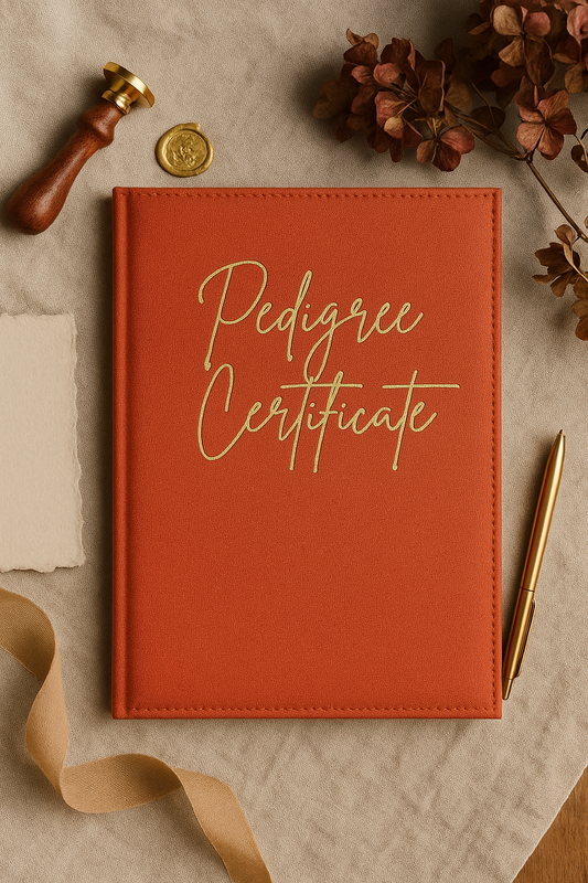 Executive Pedigree Registration Certificate Folder - Burnt Orange