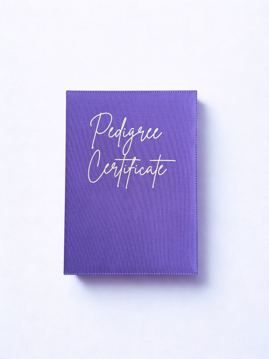 Pedigree Certificate Folder - Royal Amethyst