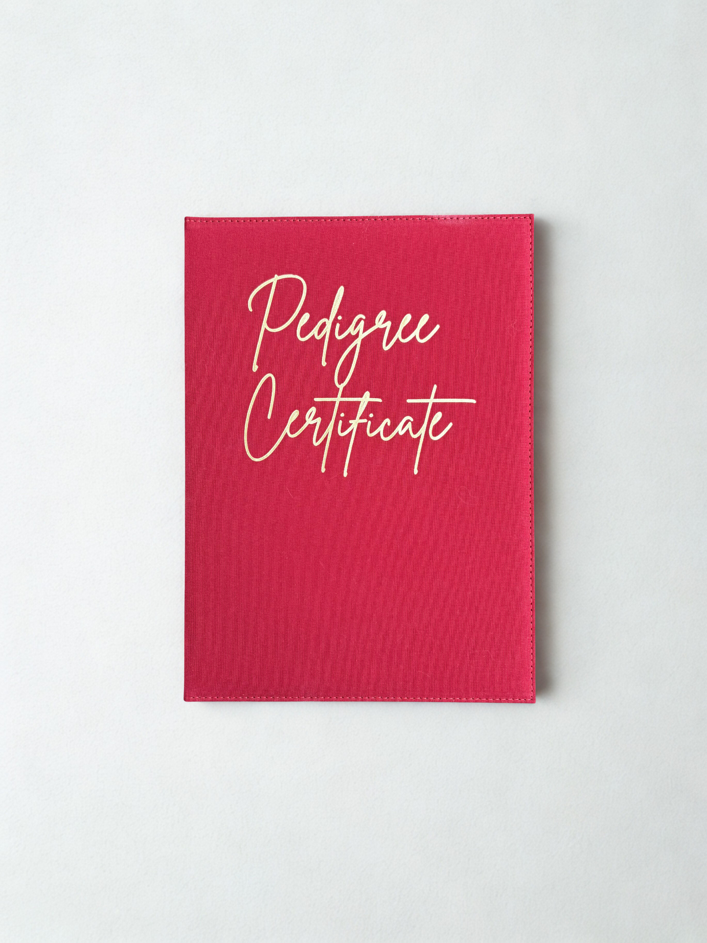 Pedigree Certificate Folder - Crimson Port