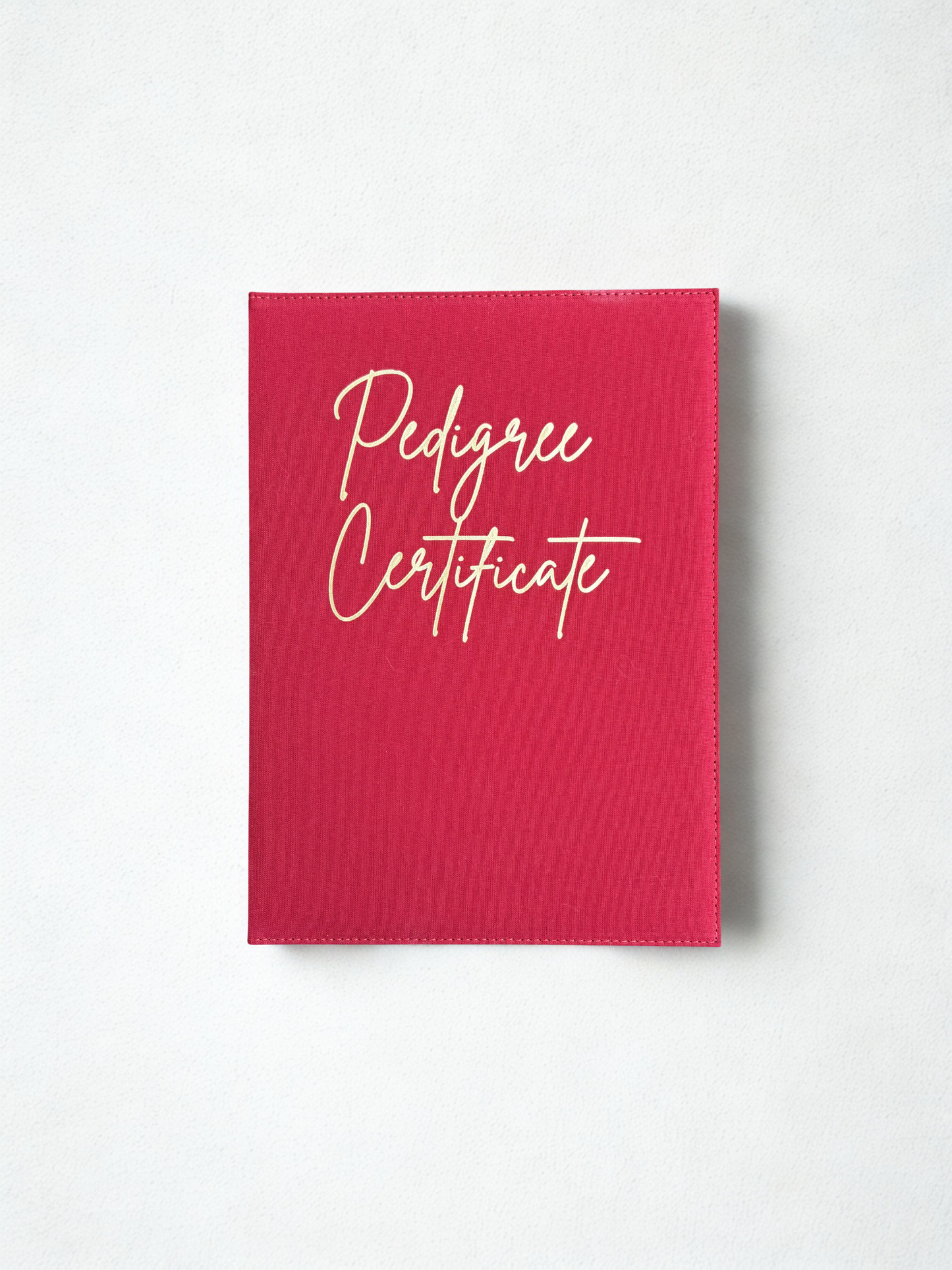 Pedigree Certificate Folder - Crimson Port
