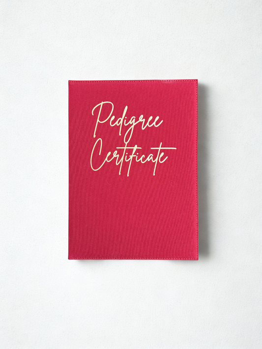 Pedigree Certificate Folder - Crimson Port