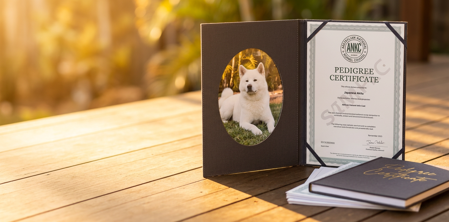 Elegantly designed pedigree certificate holders, birth certificate keepsakes, and archival document holders. Designed in Queensland, Australia. Ships nationwide.